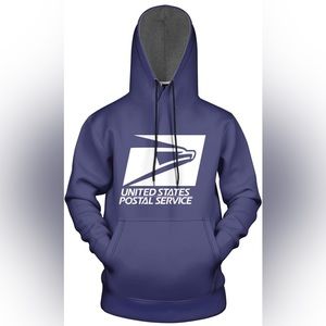 United States White Total Print Pullover Hoodies Sweatshirt for Mens